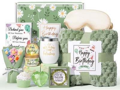 Birthday Gifts for Women Friendship, Unique Happy Birthday Gifts Basket for M...-image
