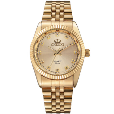 CHENXI Golden Watches Men Stainless Steel Case Brand Design Quartz Wrist Watch-image