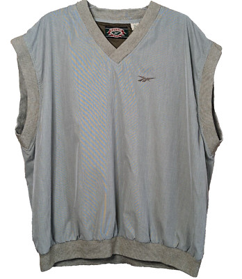 Vintage Reebok Golf Vest Mens XXL Khaki Tan V Neck Lined Sleeveless Pullover-image