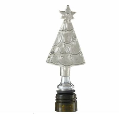 Christmas Tree Wine Bottle Stopper Aluminum from Design Imports-image