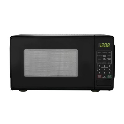 Mainstays 0.7 Cu ft Countertop Microwave Oven, 700 Watts, Black-image