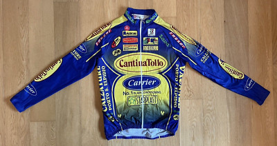 Vintage Biemme 1998 Team Cantina Tollo Full Zip Cycling Jersey - Size XL-image
