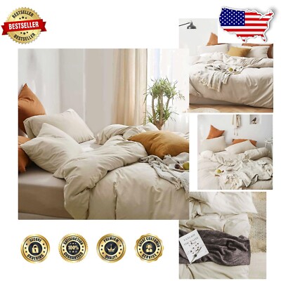 Soft Microfiber Full Size Comforter Set with Pillow Shams in Wheat - All Seasons-image