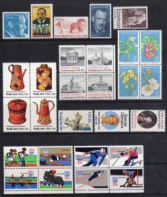 US 1979 Complete Complete Year Set 33 1770-1802 w/ Blocks MLK Olympic Santa MNH-image