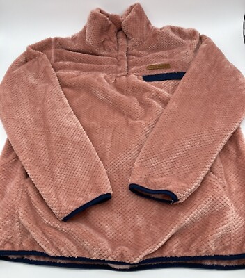 Simply Southern Womens XL Fuzzy Pink(Crepe)Pullover Fuzzy Super Soft Pullover-image