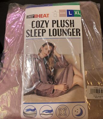 32 Degrees Heat Cozy Plush Sleep Pink Lounger Stretch Comfort Soft Rose L/XL NEW-image