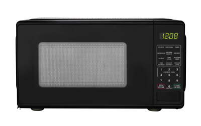 Mainstays 0.7 Cu Ft Countertop Microwave Oven 700 Watts Black LED Display Home-image
