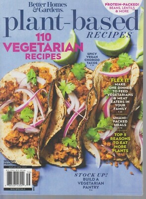 Plant-Based Recipes NEW Better Homes & Gardens 110 All Vegetarian FREE SHIPPING-image
