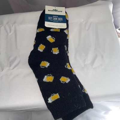 Cozy Cabin Socks Aloe Infused - Northeast Outfitters Beer 8-12.5 Men's Black-image