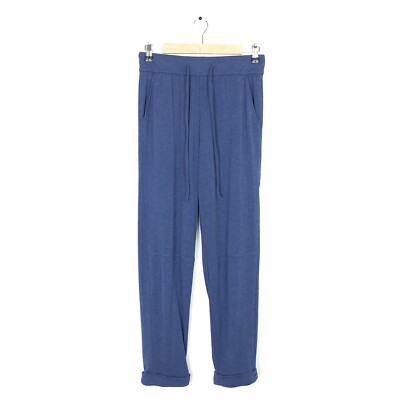 Soft Surroundings Pocatello Cozy Pants Blue Drawstring Relaxed Lounge Wear Small-image