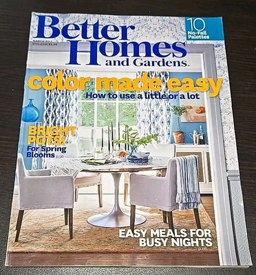 Better Homes & Gardens BHG Magazine March 2015 Color Made Easy-image