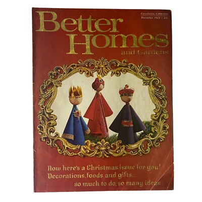 Better Homes & Gardens Magazine December 1963 Christmas Issue No Label-image