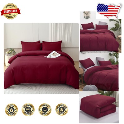 Modern Burgundy Comforter Set Twin Size - Cozy Quilt for Toddlers and Teens-image