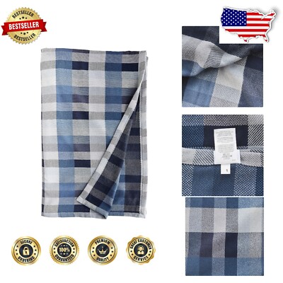 Cozy Twin Cotton Blanket in Windsor Blue - Lightweight & Stylish Essentials-image