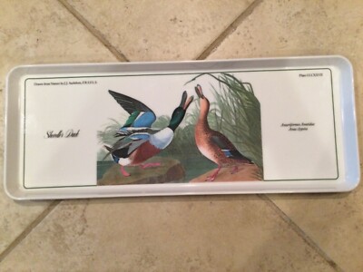 Vintage Design Imports Providence R.I. ITALY Audubon Plastic Tray 15 1/4” 6”-image