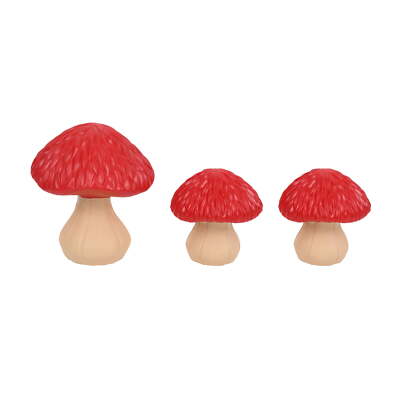 Mainstays Outdoor 3PK Resin Red Mushroom Garden Statuary-image