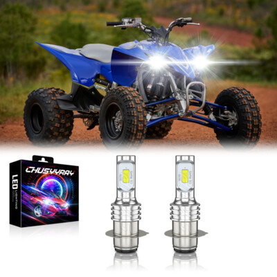 For Yamaha YFZ450 YFZ 450 YFZ450R LED 2004-2019 2020 2021 Headlight Bulb WHITE-image