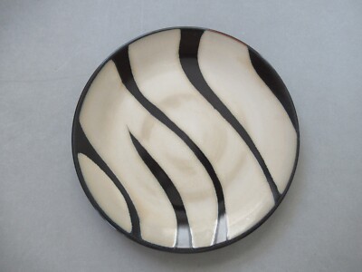 Pier 1 Imports Zebra Hand-Painted Stoneware Dinner Plate 10 5/8 inch-image