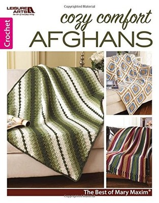 COZY COMFORT AFGHANS | CROCHET | LEISURE ARTS (7108) By Mary Maxim Inc. **Mint**-image