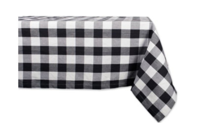 Design Imports Black Buffalo Check Tablecloth 60X104 Inch-image