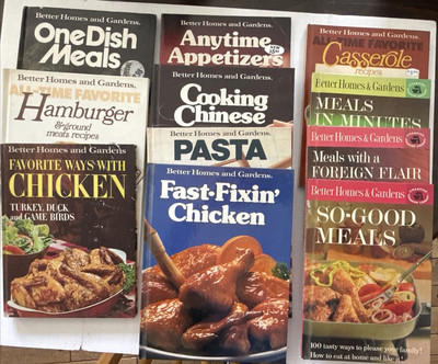Recipe Books, Lot of 11 Vintage  Better Homes Garden Chicken, Chinese, Pasta-image