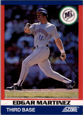 1991 Score 100 Superstars #17 Edgar Martinez - NM-MT-image