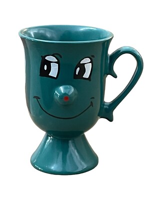 Vintage James Alex Imports Happy Smiley Face Mug Green-image