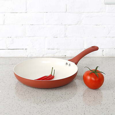 Mainstays Ceramic 10In Aluminum Nonstick Frypan Red Canyon-image