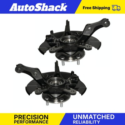 Front Steering Knuckle & Wheel Bearing Hub Assemblies Pair for 2012 Honda Civic-image