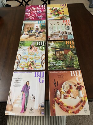Lot Of 8 BHG Better Homes & Gardens Jan-Oct 2023 Magazines. Barrymore & Kaling-image