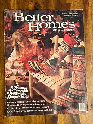 Vintage Better Homes and Gardens December 1976 Christmas Issue Holiday Decor-image