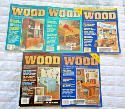 LOT OF- 5 BETTER HOMES AND GARDENS WOOD 1989 MAGAZINES-image