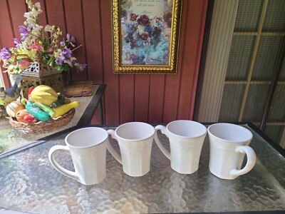 Set of 4 BETTER HOMES & GARDEN COUNTRY CREST Cream 4 1/4