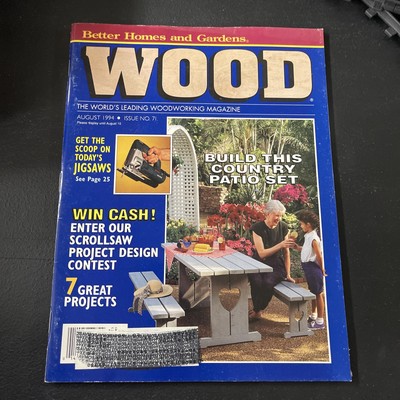 Better Homes & Garden Wood Magazine August 1994 Country Patio Set Vol 11 No 5-image