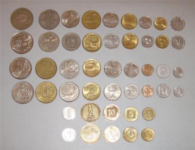 Complete coin set of Israel Lira, Old and New Sheqel - 23 Сoins-image