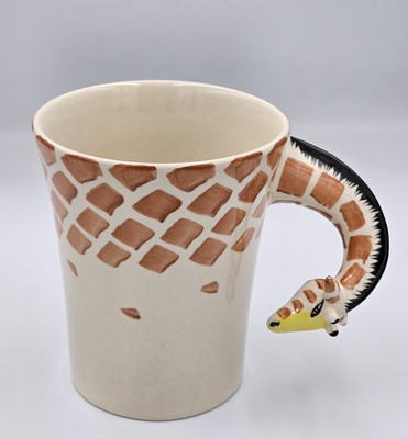 Pier 1 Imports 3D Giraffe Mug Design Stoneware Figural Handle-image