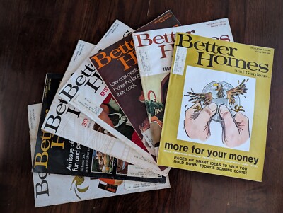 Lot 6 BETTER HOMES and GARDENS 1970 magazine LANDSCAPE-Remodel-FOOD RECIPES-Ads-image