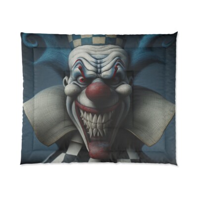 King Size Comforter Haunted House Clown Scary Horror Halloween Insane Metal Band-image