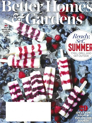 Better Homes and Gardens Magazine Summer Grilling Recipes Classic Ice Pops 2021.-image