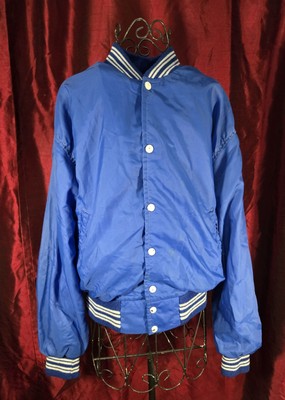 Vintage West Wind Jacket Buccaneermkmk Blue Snap On Satin Bomber Made in -image