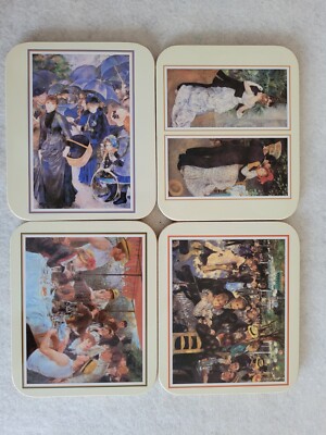 American Pennyroyal by Design Imports Intl / 4 Renoir Coasters / New in Box-image