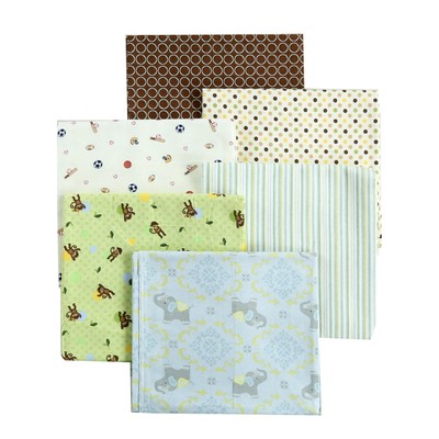 Unisex Baby Sports Monkey Elephant Polka Dot Stripe Cotton Flannel Receiving ...-image