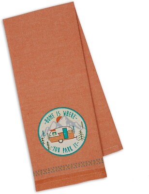 DII Design Imports Dish Towel SET 2 Camper Home Is Where You Park It RV Fun Gift-image