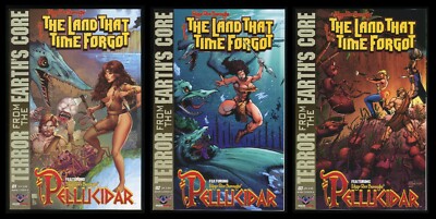 The Land That Time Forgot Pellucidar Terror from Earths Core Comic Set 1-2-3 A-image