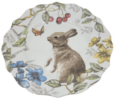 Pier 1 imports Mazey Critters Sofie The Bunny Rabbit Salad Plate 8 1/2” Round-image