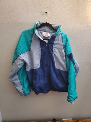 Awesome Vintage Color Block Wind Breaker Jacket 80s EUC-image
