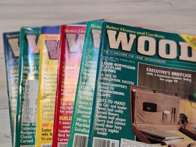 6 Better Homes & Gardens Wood Magazine Issues 32 33 36 38 41 42 Years 1989-1991-image