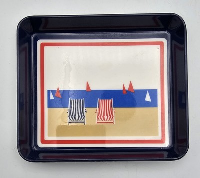 Design Imports Ltd Melamine Tray Italy ~ Sailing Day At The Beach 4.75