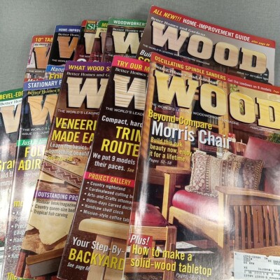 WOOD Magazine Lot of 11 From 1999 & 2000 ~ Better Homes and Gardens-image