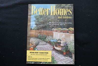 1957 MAY BETTER HOMES AND GARDENS MAGAZINE - BOMB-DUST RADIATION COVER - E 9756-image